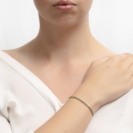 Χρυσό γυναικείο σπαστό βραχιόλι 14 καρατίων