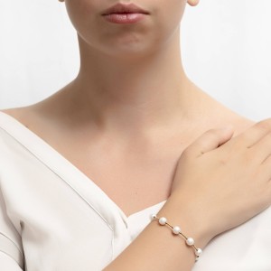14K gold bracelet with pearl