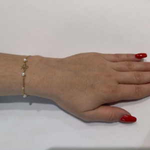 14K gold bracelet with pearl