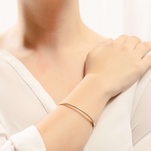 Χρυσό γυναικείο βραχιόλι χειροπέδα με άρθρωση 14K