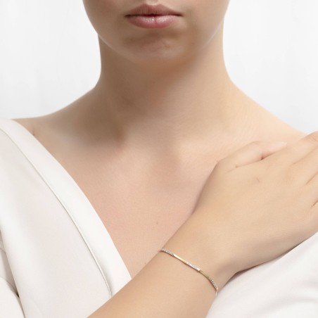 Χρυσό σπαστό βραχιόλι 14Κ με ζιργκόν