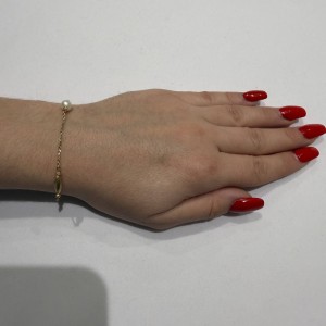 14K gold bracelet with pearl