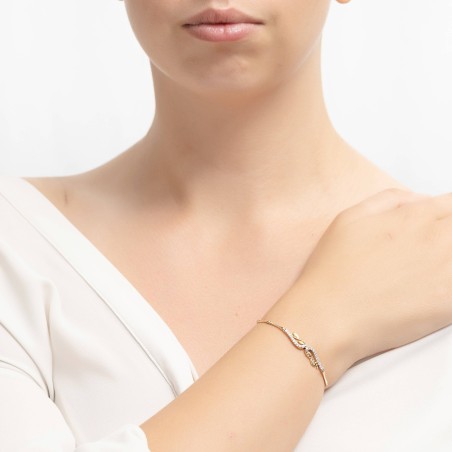 14K gold bracelet with zircon stones