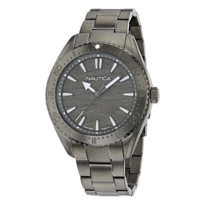Nautica Grey Dial Stainless Steel Men’s Watch
