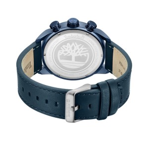 Timberland multifunction watch with blue dial and blue leather strap