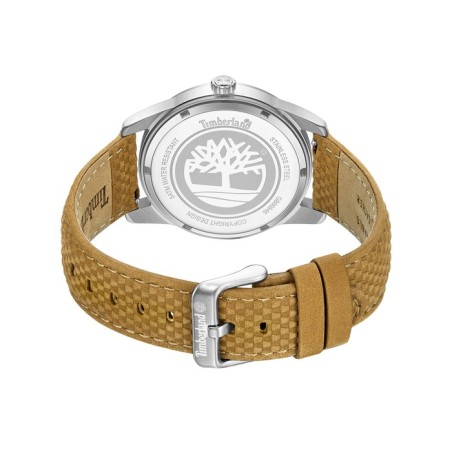 Ρολόι Timberland με μπλε καντράν και καφέ δερμάτινο λουρί