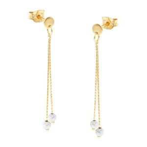 Δίχρωμα κρεμαστά σκουλαρίκια Κ14