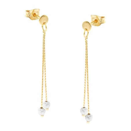 Δίχρωμα κρεμαστά σκουλαρίκια Κ14