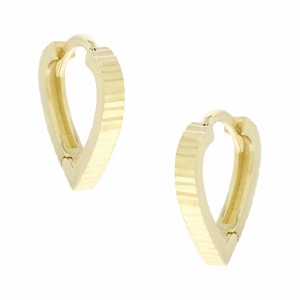 Χρυσά σκουλαρίκια καρδιά Κ14