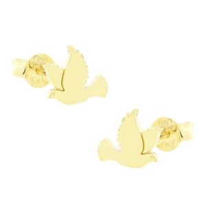 Χρυσά καρφωτά σκουλαρίκια Κ14