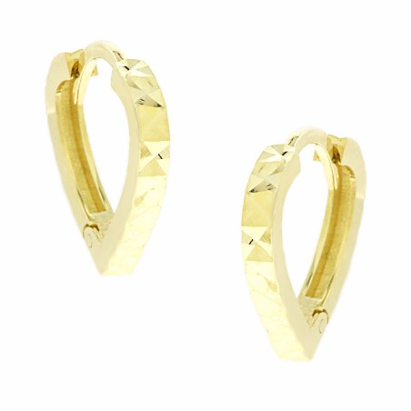 Χρυσά σκουλαρίκια κουμπωτά Κ14