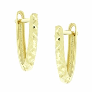 14K gold huggie earrings