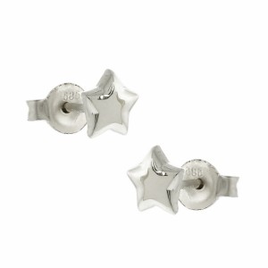 Λευκόχρυσα σκουλαρίκια Κ14 σε σχήμα αστεριού