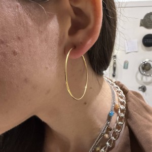 Χρυσά σκουλαρίκια κρίκοι Κ14