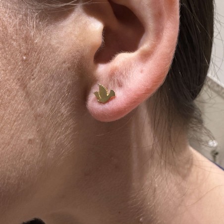 Χρυσά καρφωτά σκουλαρίκια Κ14