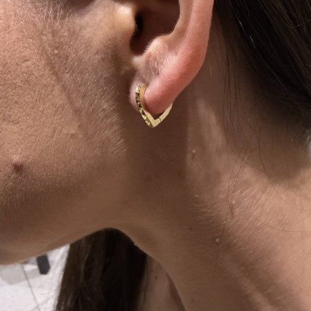 Χρυσά σκουλαρίκια κουμπωτά Κ14