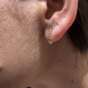 14K gold huggie earrings