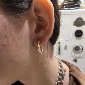 14K gold hoop earrings