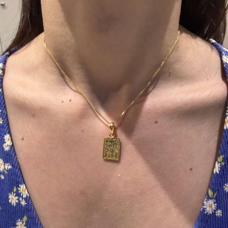 14K gold double-sided Byzantine coin pendant