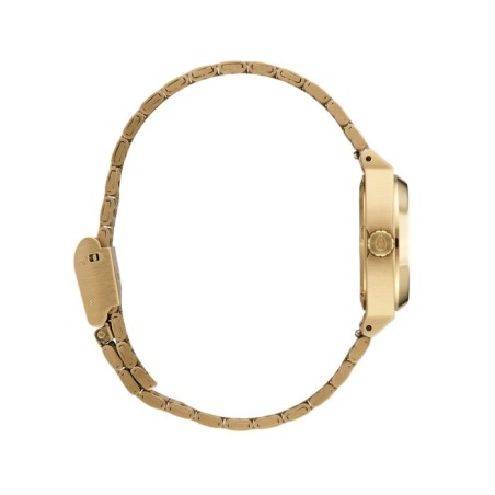 Nixon watch with gold bracelet and black dial