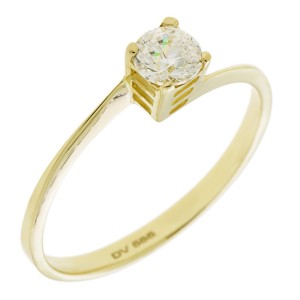 Χρυσό δαχτυλίδι Κ14 με πέτρα ζιργκόν