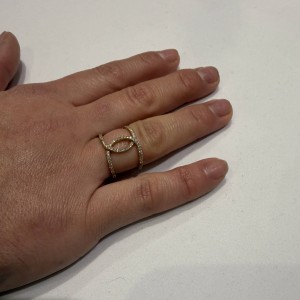 Χρυσό δαχτυλίδι Κ14 με πέτρες ζιργκόν