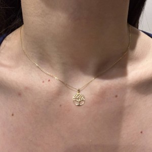 Χρυσό κολιέ Κ14 δέντρο ζωής