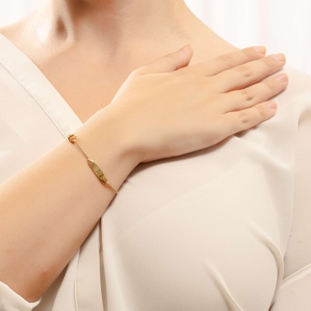 Χρυσή παιδική ταυτότητα Κ14 με μοτίφ ψαράκι