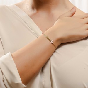 Χρυσή παιδική ταυτότητα Κ14 με μοτίφ σε σχήμα παιδιού και ματάκι