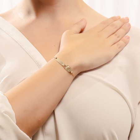 Χρυσή ταυτότητα Κ14 με μοτίφ κεφαλή Χριστού