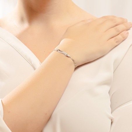 Λευκόχρυση ταυτότητα Κ14 με κυματιστή πλάκα χάραξης