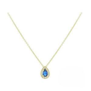 Κολιέ με χρωματιστή πέτρα ζιργκόν