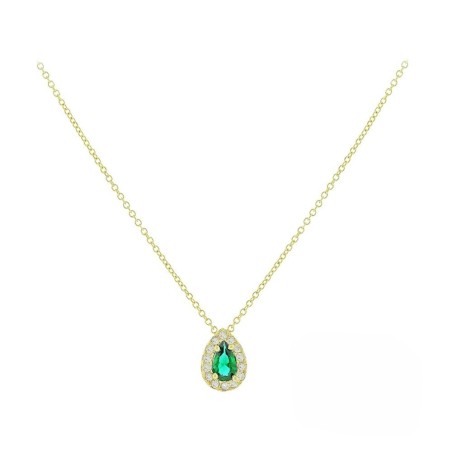 Κολιέ με χρωματιστή πέτρα ζιργκόν