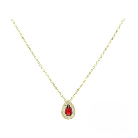 Κολιέ με χρωματιστή πέτρα ζιργκόν