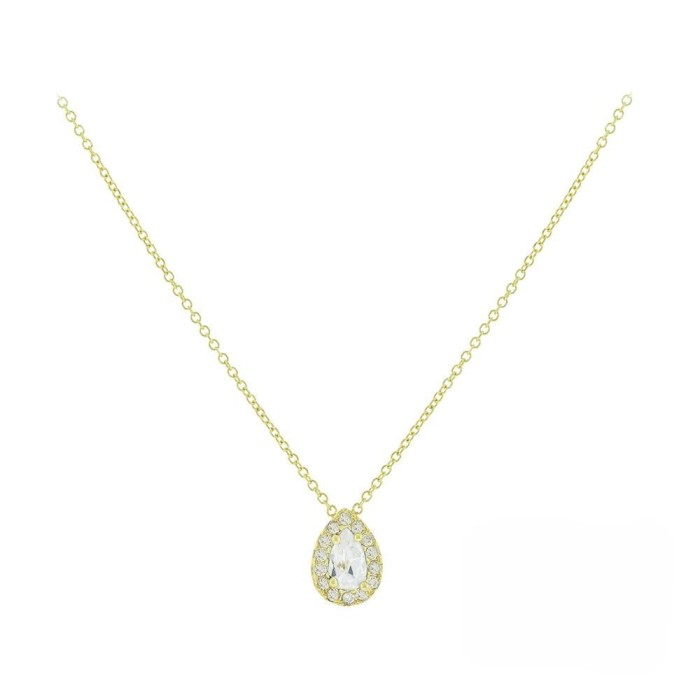 Κολιέ με χρωματιστή πέτρα ζιργκόν