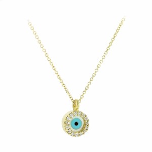 14K Evil Eye Necklace