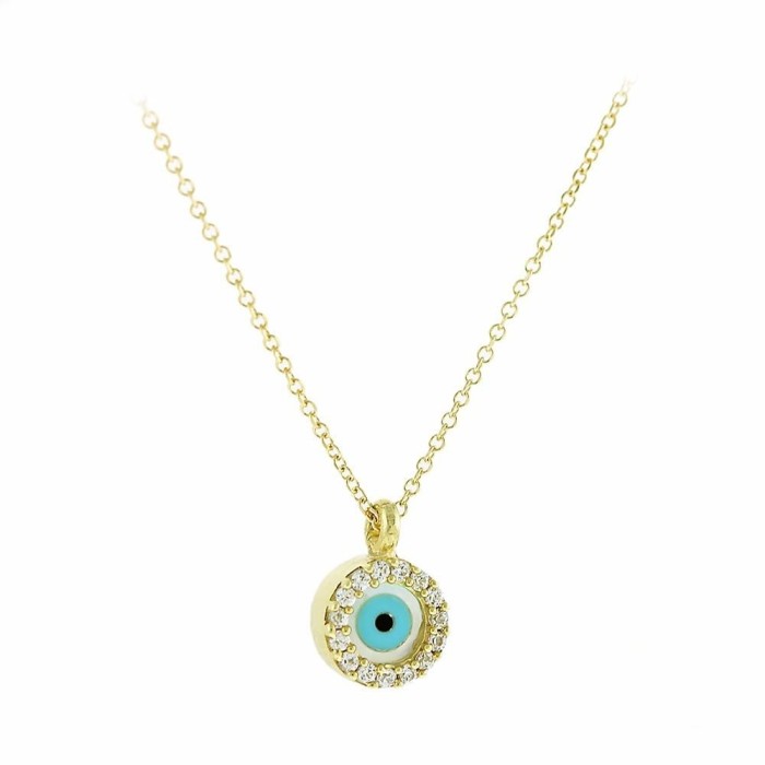 14K Evil Eye Necklace