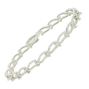18K White Gold Diamond Link Bracelet