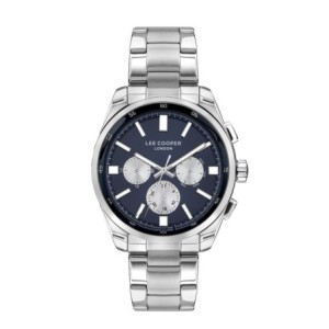 Lee Cooper chronograph watch with blue dial and stainless steel bracelet