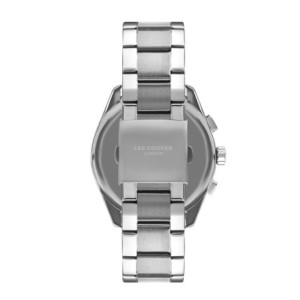 Lee Cooper chronograph watch with blue dial and stainless steel bracelet