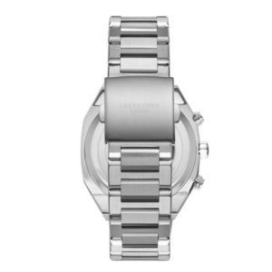 Lee Cooper multifunction watch with green dial and metal bracelet