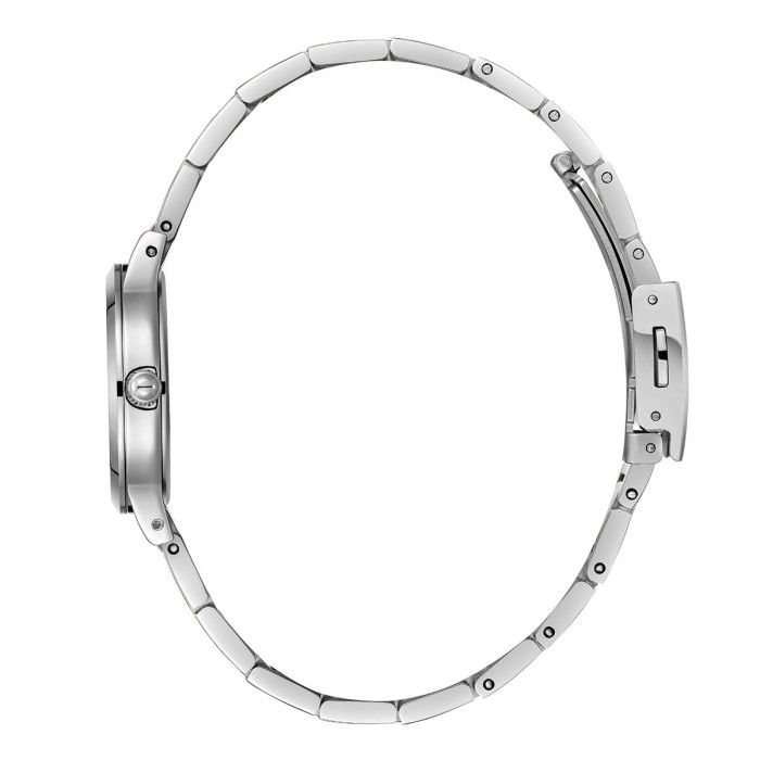 Lee Cooper two-tone watch with white dial and metal bracelet