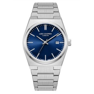 Lee Cooper watch with blue dial and silver bracelet