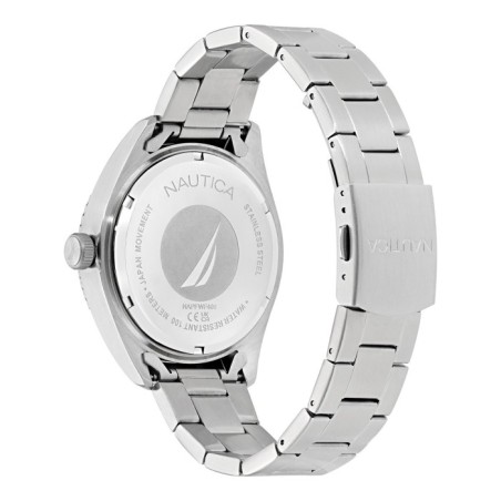 Ρολόι Nautica με μαύρο καντράν και ανοξείδωτο μπρασελέ