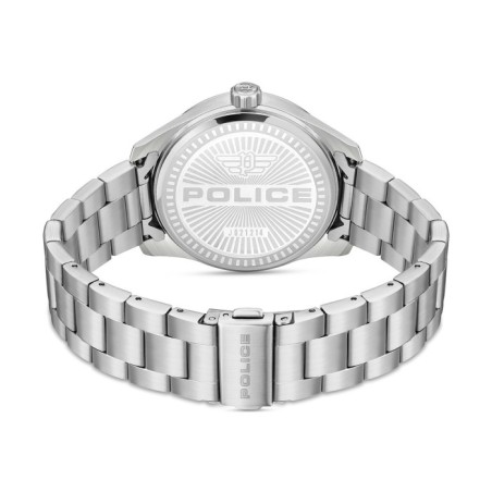Ρολόι Police με ασημί μπρασελέ και σκούρο καντράν