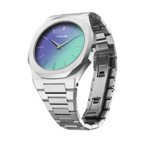 D1 Milano ultrathin watch with photochromic dial and stainless steel bracelet