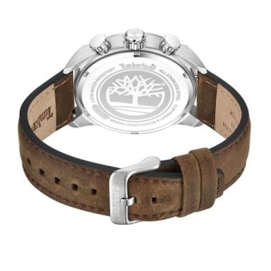 Timberland chronograph watch with blue dial and brown leather strap