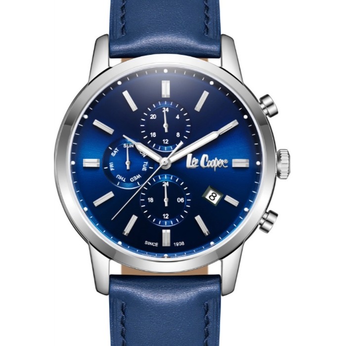 Ρολόι multifunction Lee Cooper με μπλε καντράν και μπλε λουράκι