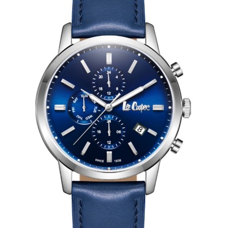 Lee Cooper multifunction watch with blue dial and blue strap