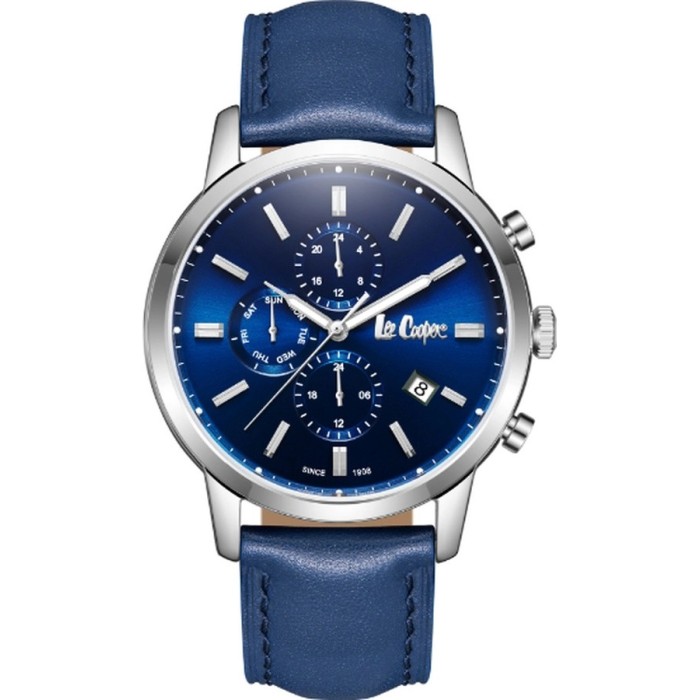 Lee Cooper multifunction watch with blue dial and blue strap